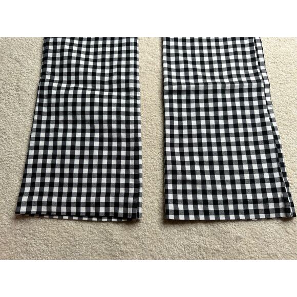 Zara: Gingham Cropped Flare Trouser Black and White - Picture 6 of 9